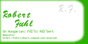 robert fuhl business card